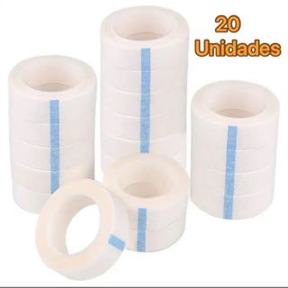 Kit 20 Fitas Micropore Antialérgica Alongamento e Extensão Cílios 10m em Oferta na Shopee