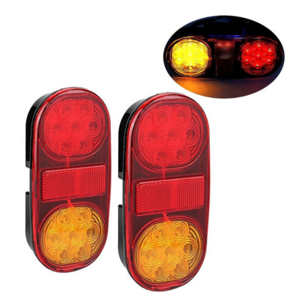 Par Lanterna Traseira Led Placa De Carretinha Jet Ski Reboque 12V
