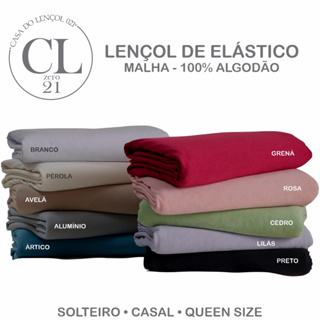 Lençol 100% Algodão Lençol de Cama Com Elástico Roupa de Cama Box em Oferta na Shopee