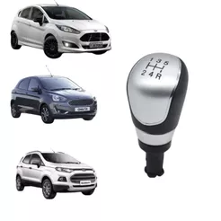 Bola de Câmbio Manopla NEW FIESTA NACIONAL 13/19 ECOSPORT 13/20 NOVO KA 15/20 - LENTE PRATA