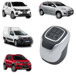 Bola de Câmbio Manopla MOBI 16/21 NOVO UNO 15/21 PALIO e STRADA 96/21 NOVA FIORINO 11/21 Prata