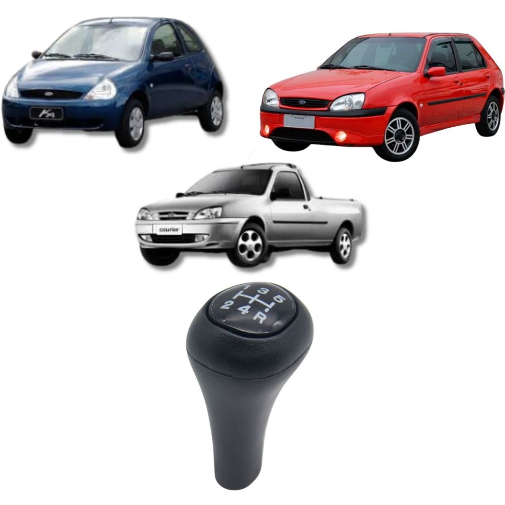 Bola de Câmbio Manopla FORD KA 96/00 FIESTA 96/07 COURIER 96/13 LENTE PRETA