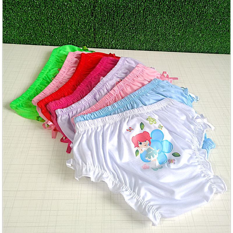 kit Com 10 Calcinhas Lisa Personalizada com Personagens Infantil