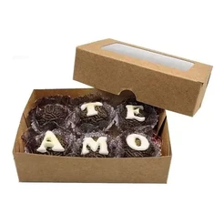 10 caixas 6 doces caixinhas embalagem para bombom brigadeiro bombons brigadeiros cookie brownie