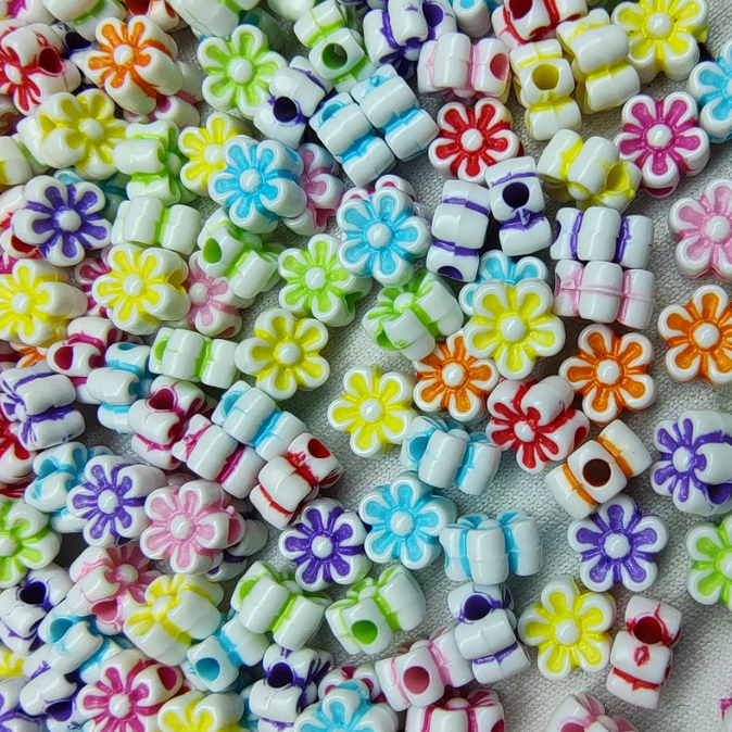 Entremeio Miçanga Florzinha 7 mm Colorida Bijuterias Pulseiras Artesanato Colares Diy em Oferta na Shopee