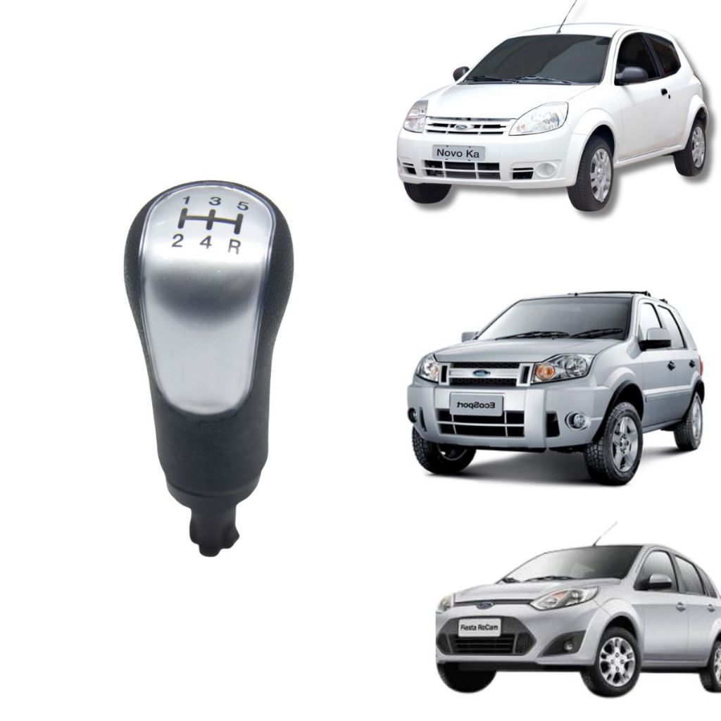 Bola de Câmbio Manopla KA 08/13 - FIESTA 08/14 - ECOSPORT 08/12 - LENTE PRATA em Oferta na Shopee