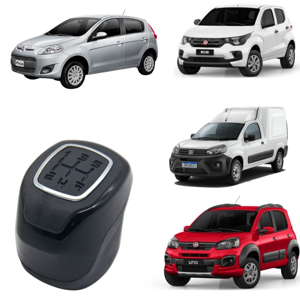 Bola de Câmbio Manopla MOBI 16/21 IDEA 04/16 NOVO UNO 15/21 PALIO 96/21 NOVA FIORINO 11/21 - PRETO em Oferta na Shopee