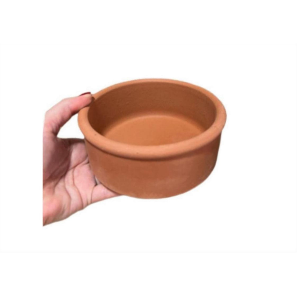 kit com 2 Comedouro Bebedouro de Barro Para Cães, Gatos, Coelhos, Aves, e Outros - 500 ML em Oferta na Shopee