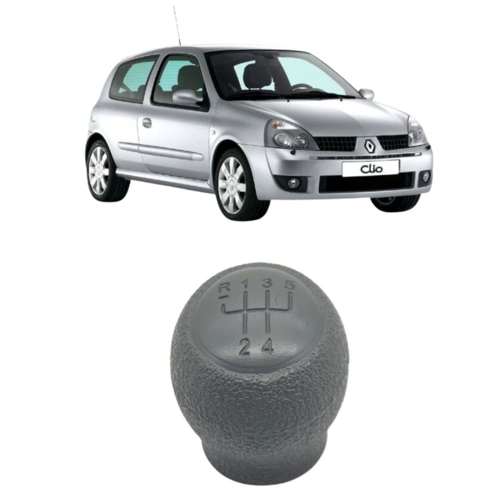 Bola de Câmbio Manopla RENAULT CLIO 00/04 - 5 marchas - CINZA