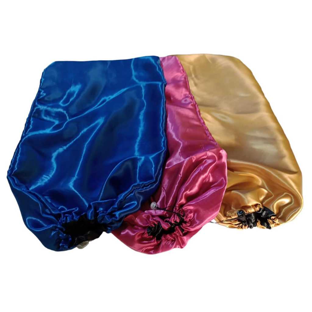 COMBO 12 TOUCAS CETIM LONG BOX BRAIDS GIGANTE DUPLA FACE COM REGULAGEM em Oferta na Shopee