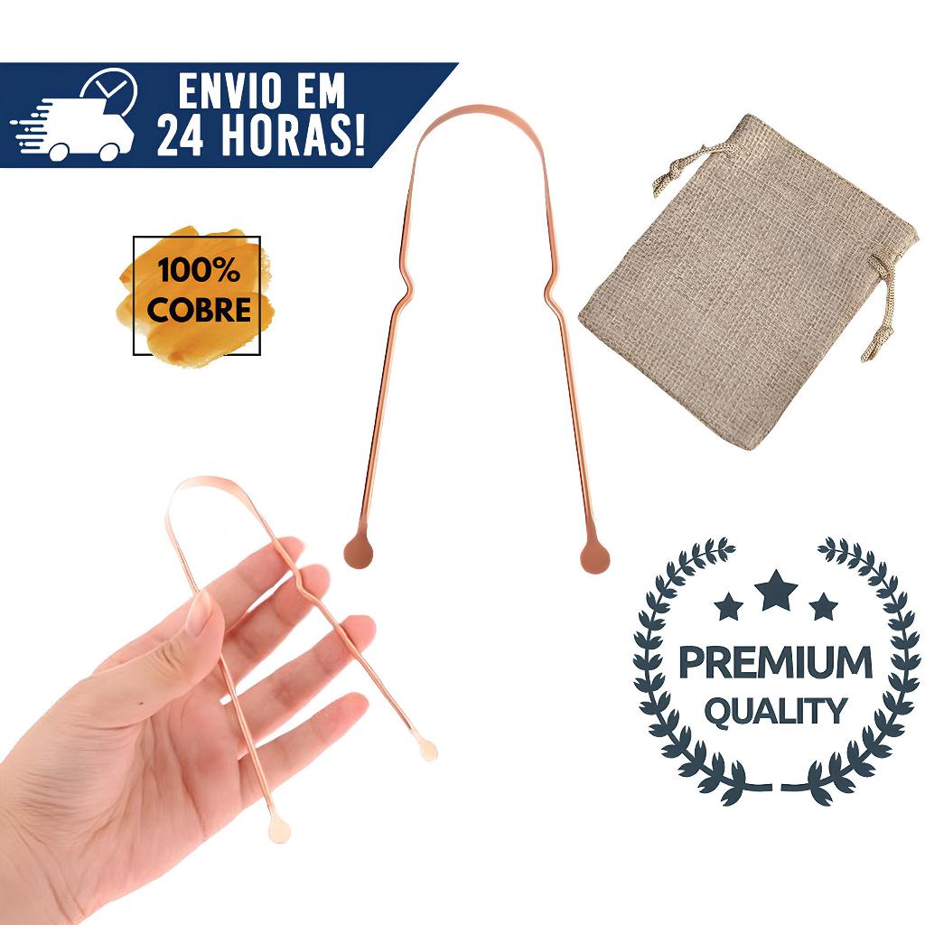 Raspador de Língua Cobre Puro Ayurveda