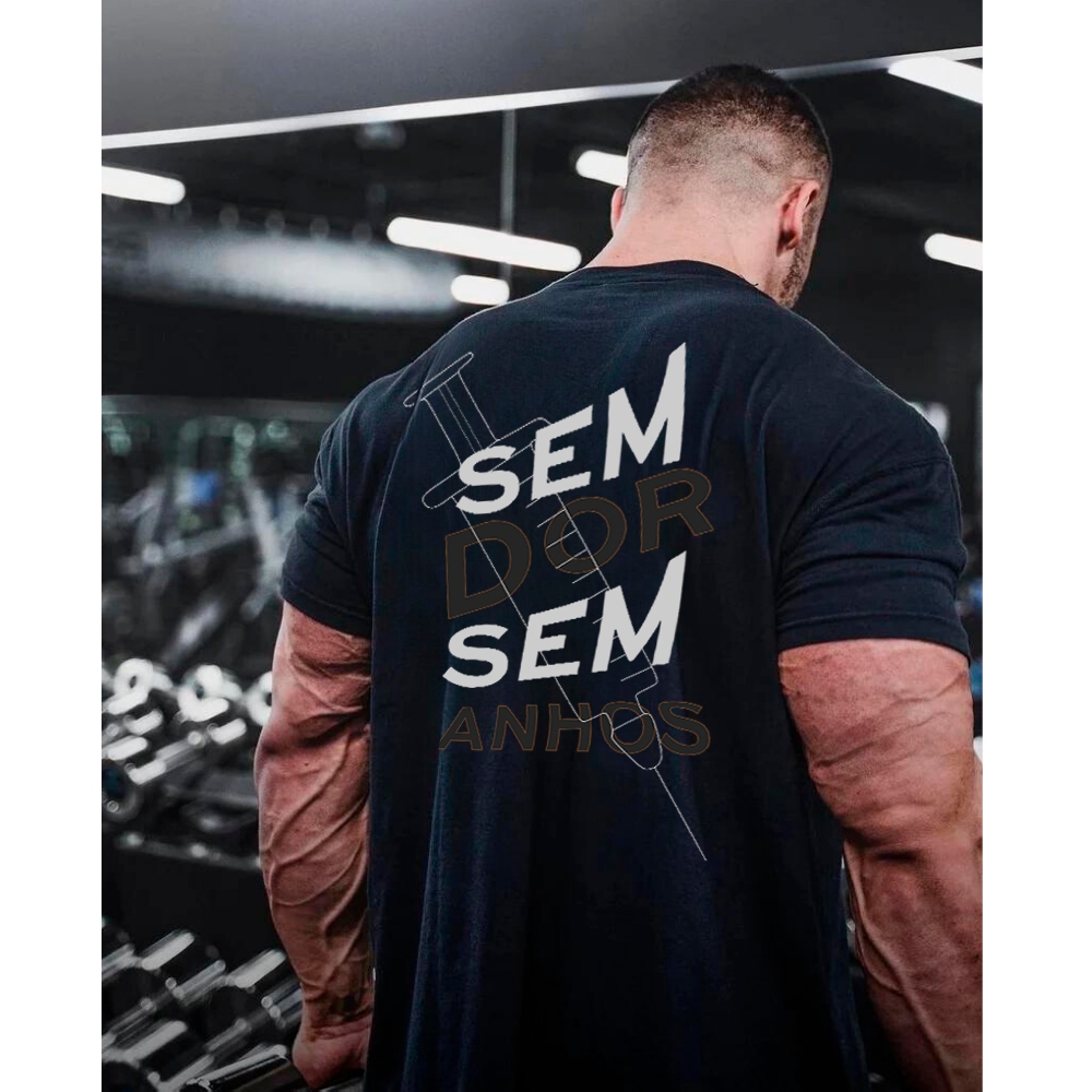 Camiseta Oversized Confortavel Treino Sem Dor Sem Ganho Academia Premium Maromba