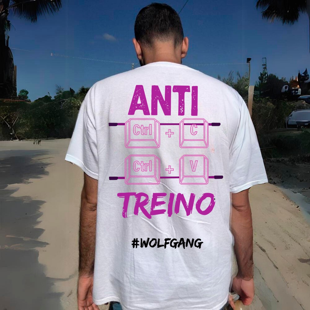 Camiseta Oversized Camisa Anti Cardio Wolf Gang Confortavel Estilosa Academia Treino Maromba
