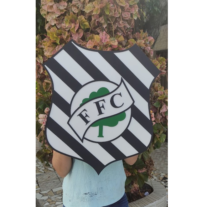 Quadro Escudo Figueirense No Tamanho Grande 57CM em Alto Relevo.
