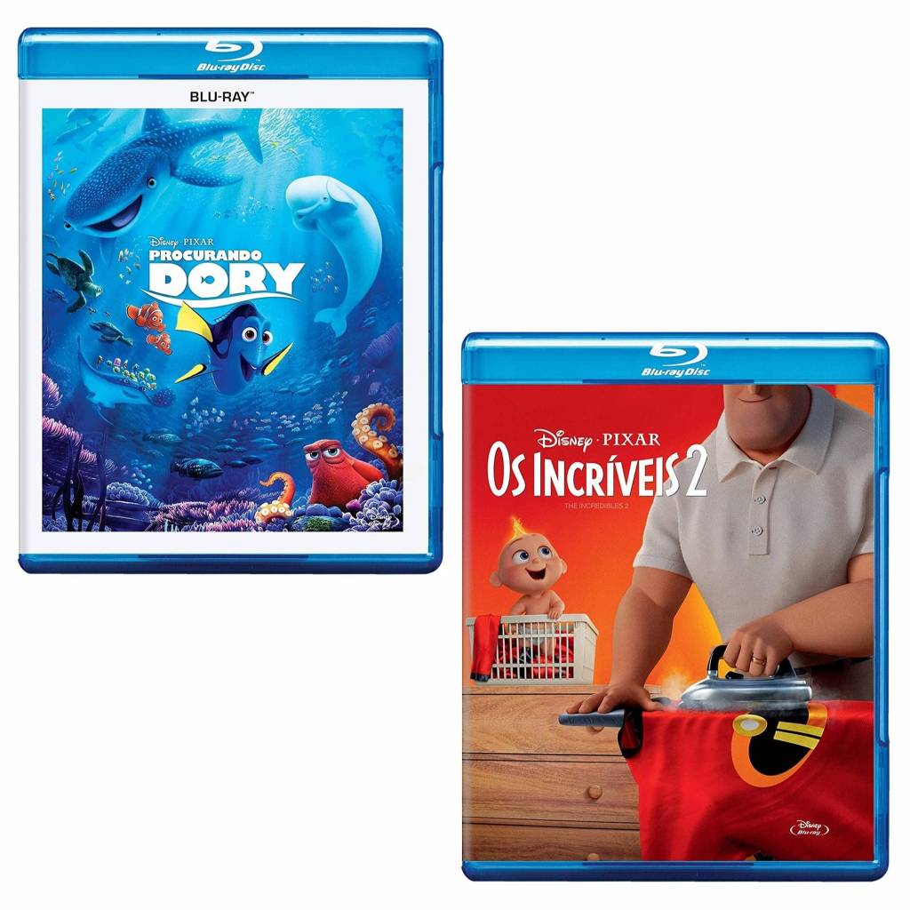Kit 2 Filmes Blu-ray - Procurando Dory e Os Incríveis 2 - Bluray Original - Novo e Lacrado