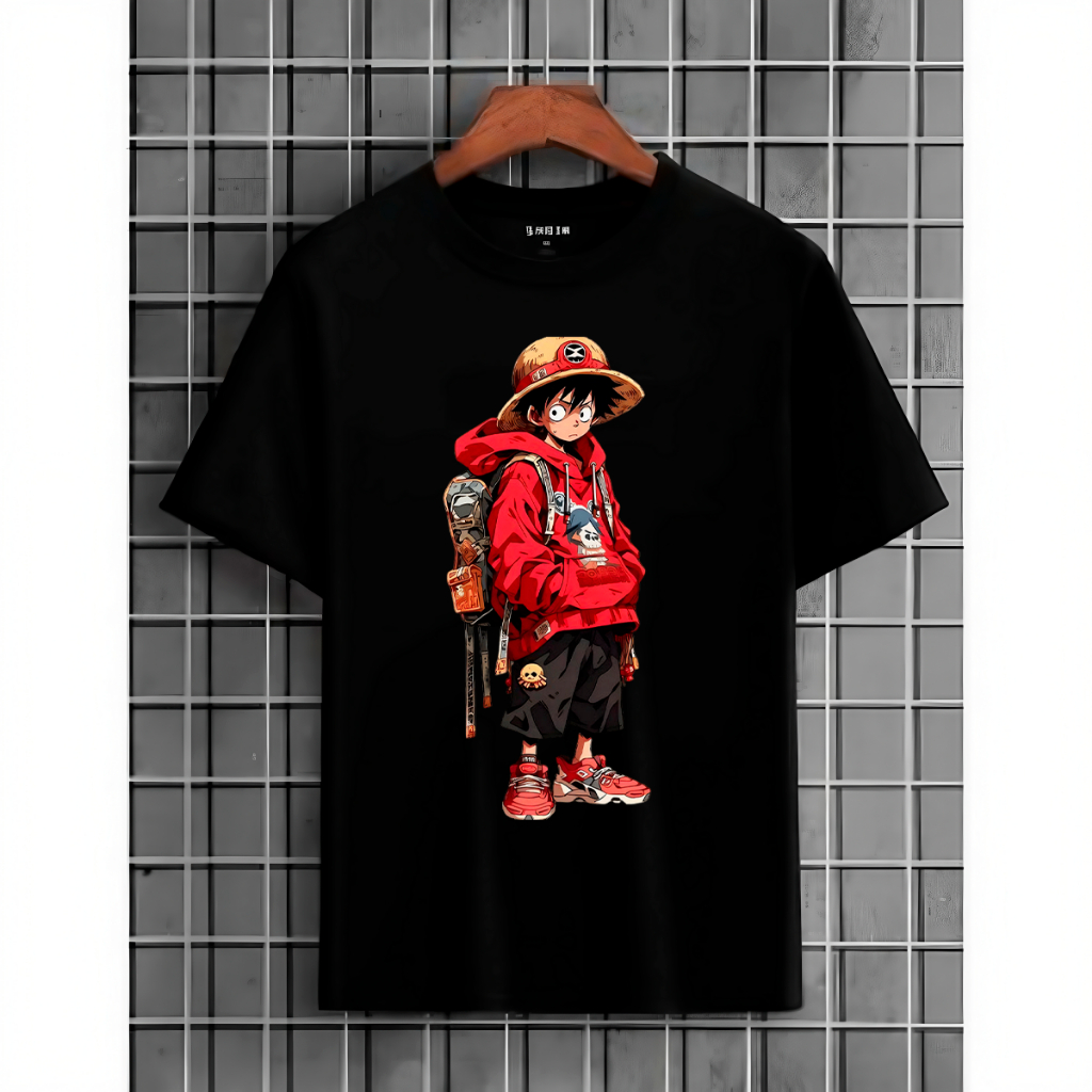 Camisa Masculina Luffy Algodão 30.1 Kit Camiseta Streetwear Manga Curta em Oferta na Shopee