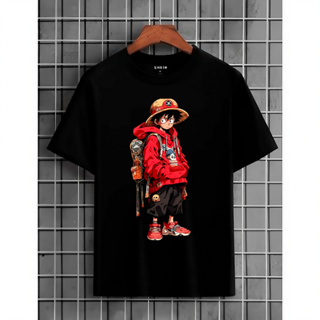 Camisa Masculina Luffy Algodão 30.1 Kit Camiseta Streetwear Manga Curta em Oferta na Shopee