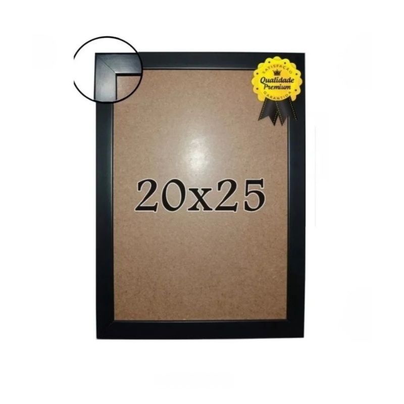 Moldura 20x25cm com vidro para fotos, gravuras ou certificado em Oferta na Shopee