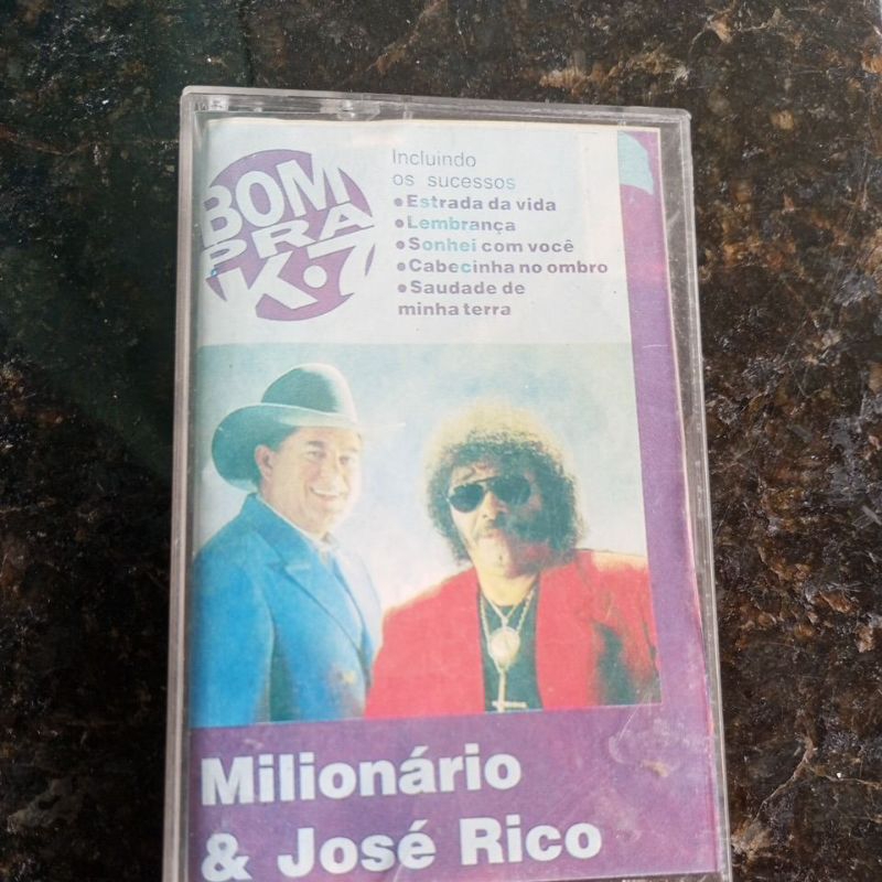 Fita K.7 original Milionário e José Rico.( raridade)