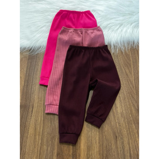 kit 3 Calça Mijão Bebê Menino e Menina Malha Canelada Enxoval Para Bebês em Oferta na Shopee
