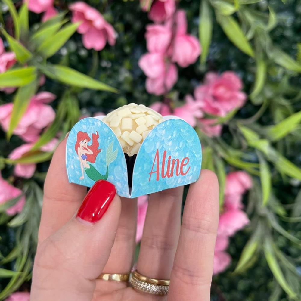 Forminha para Doces Ariel - Forminhas para Docinhos Personalizadas Sereia Ariel