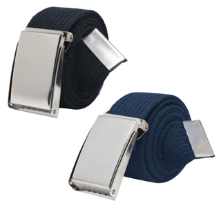 Kit 2 Cinto Masculino De Lona Gorgurão Fivela Americana Ajustável Alta Qualidade em Oferta na Shopee