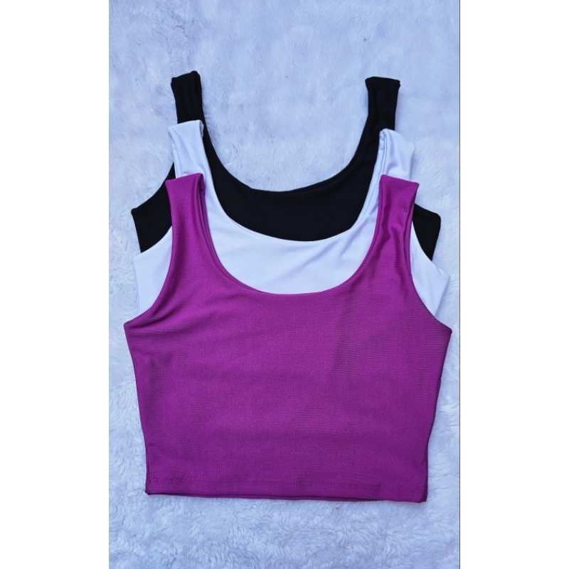 Kit com 3 Croppeds Femininos Regata Alcinha Liso Suplex - Cores Verão em Oferta na Shopee