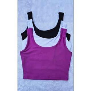 Kit com 3 Croppeds Femininos Regata Alcinha Liso Suplex - Cores Verão em Oferta na Shopee
