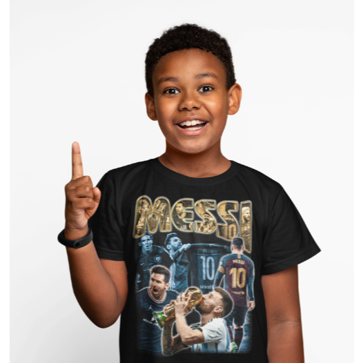 Camiseta Infantil Messi Camiseta Em Algodao