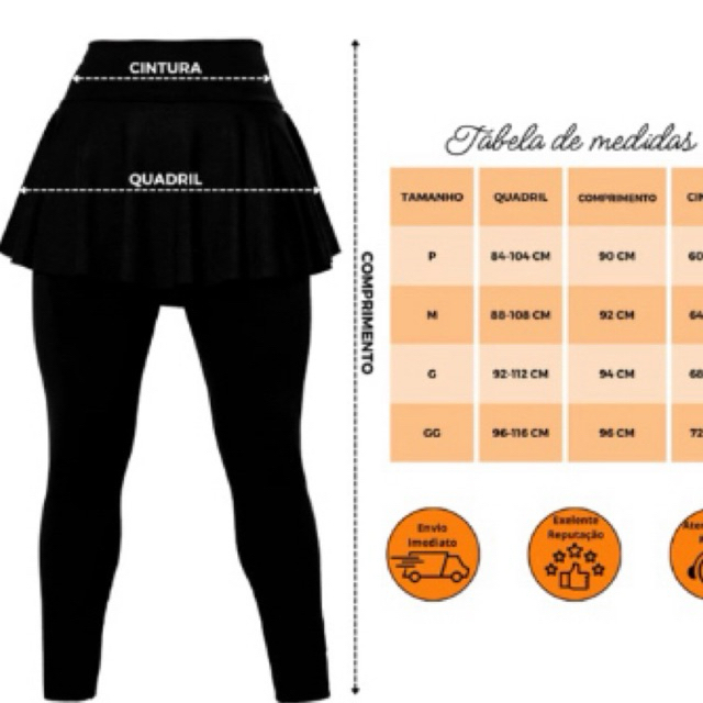 legues sainha tapa bumbum saia rodada academia caminha exercício cademia em Oferta na Shopee