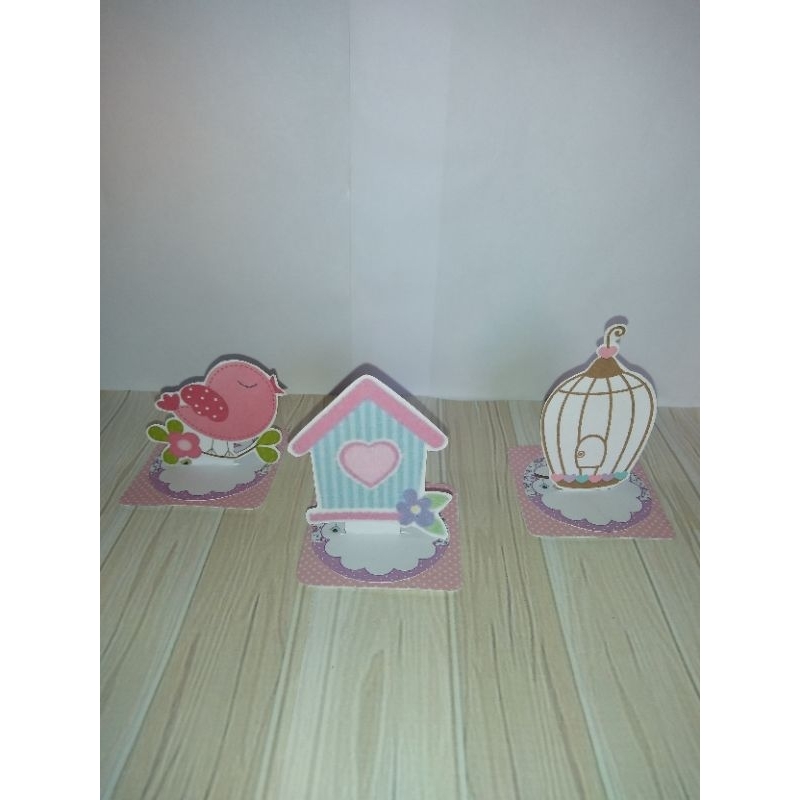 Kit apliques 3D Jardim Encantado com 10 ou 20 unidades - lembrancinhas - festa infantil - papelaria personalizada