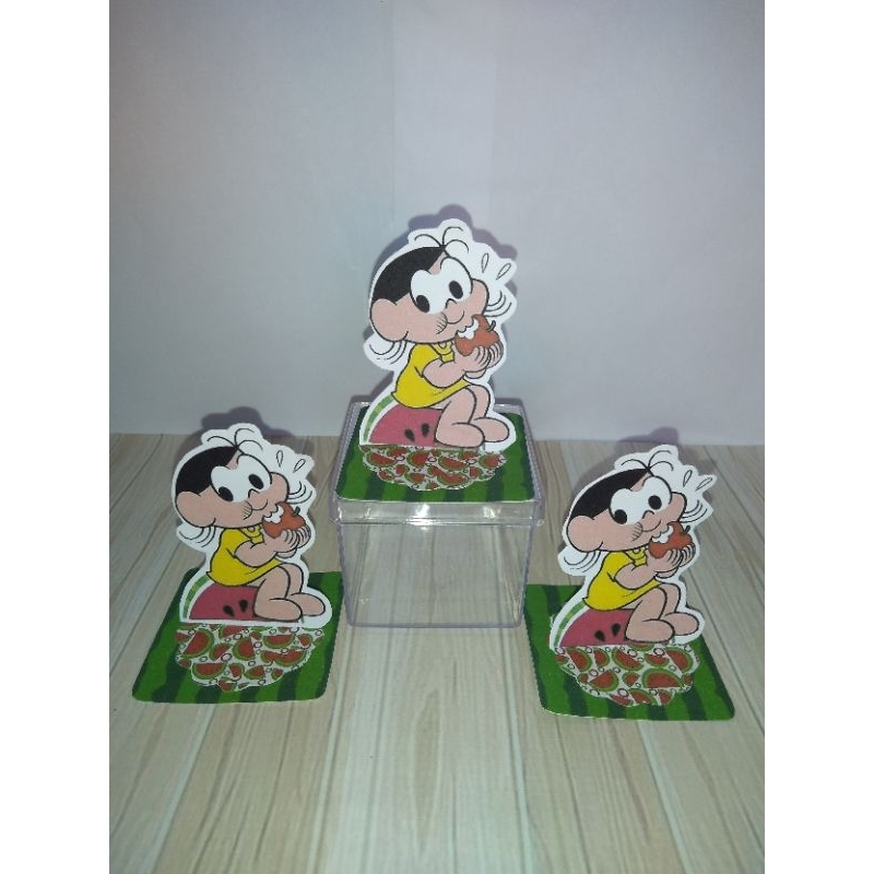 Kit apliques 3D Magali com 10  ou 20 unidades - aplique em pé - lembrancinhas - festa infantil - papelaria personalizada