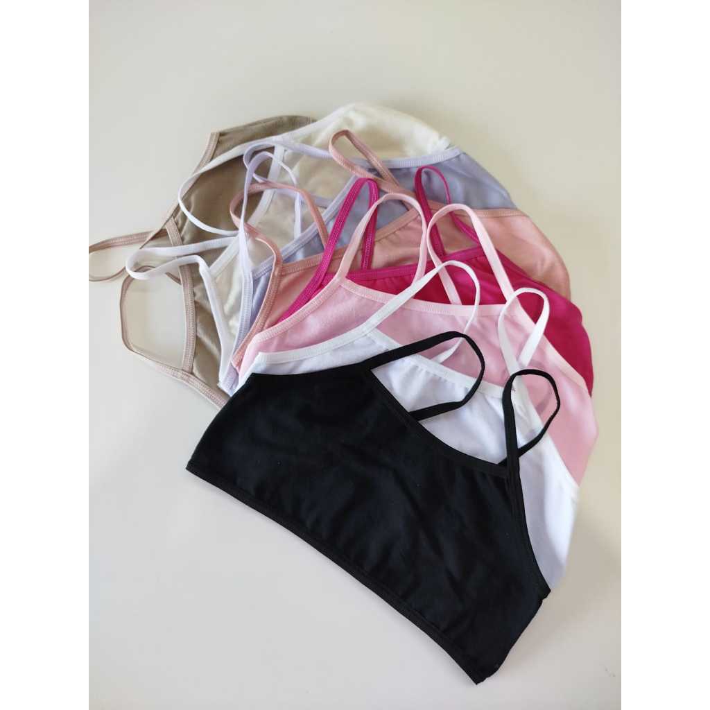 kit 5 top juvenil menina mocinha cotton pre adolescente
