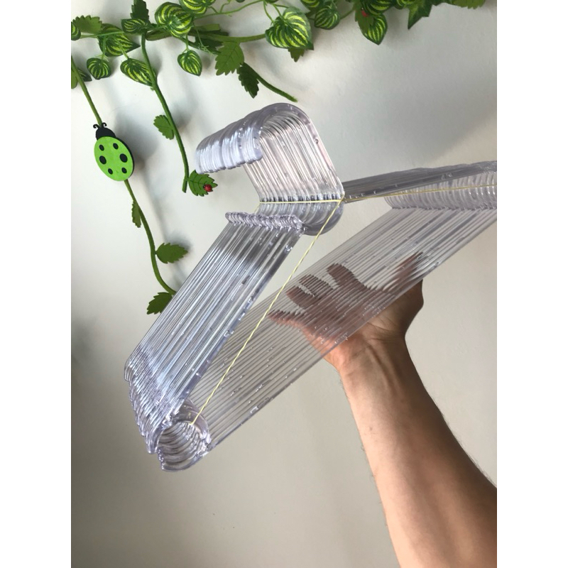 Kit 30 Cabides Adulto Transparente Acrílico Prime