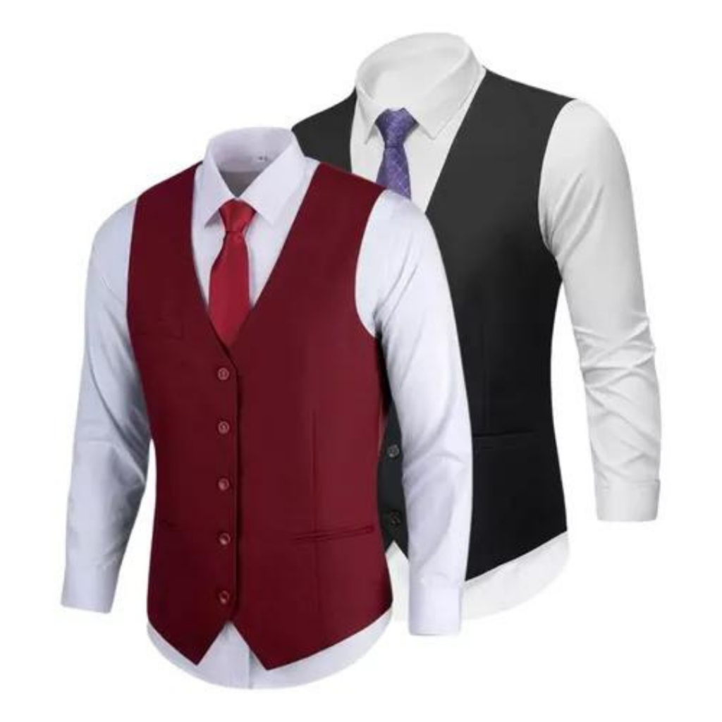 Kit 2 Coletes Social Ajustável Slim LA CLASSY P/Ternos - Pronta Entrega