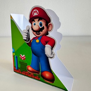 Porta guardanapo personalizados Mário gamer  SEM NOME centro de mesa pegue e monte em Oferta na Shopee