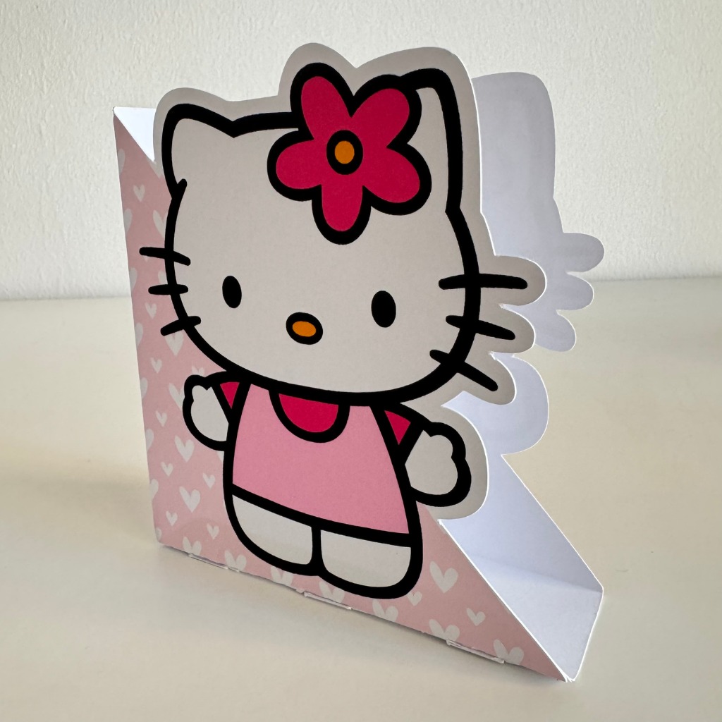 Porta guardanapo personalizados Hello Kitty SEM NOME centro de mesa em Oferta na Shopee
