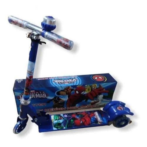 Patinete Infantil De 3 Rodas Ferrov Homen aranha Ajustável Meninos Meninos Criancas