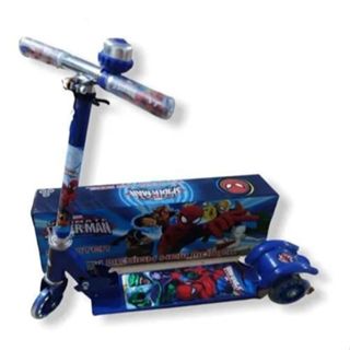 Patinete Infantil De 3 Rodas Ferrov Homen aranha Ajustável Meninos Meninos Criancas em Oferta na Shopee