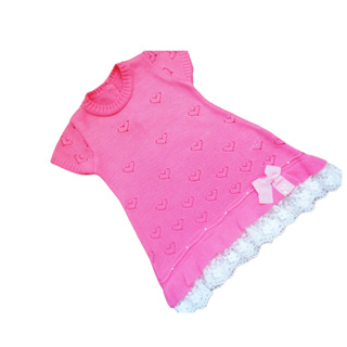 vestido linha bebe tricô em Oferta na Shopee