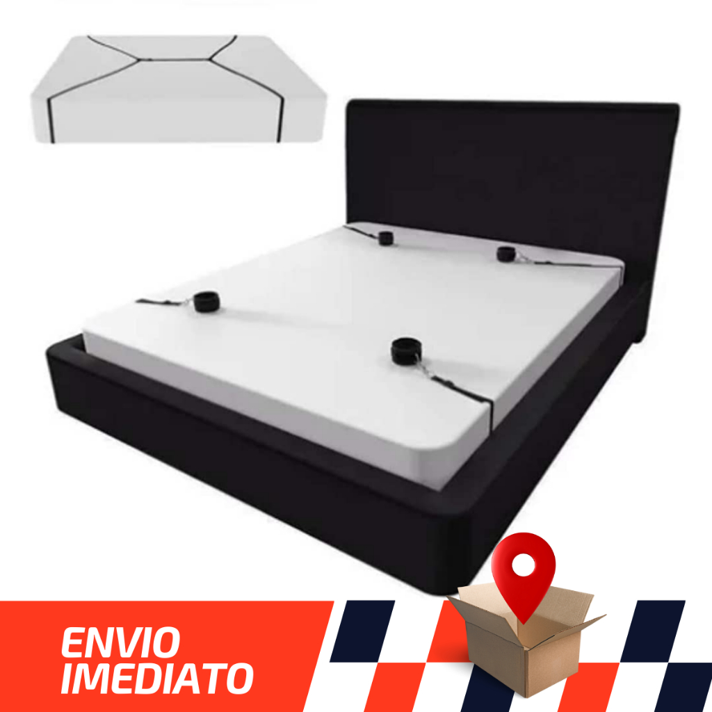 Kit Bondage Prender Na Cama C/ Algema Sexy Prisão Fetiche SexShop em Oferta na Shopee