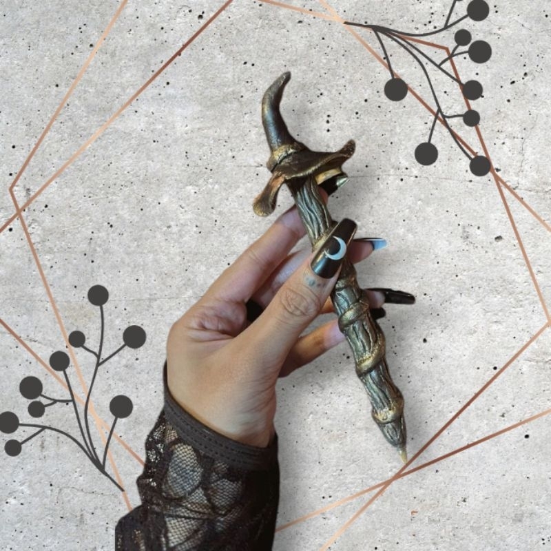 Caneta Chapel de Bruxa Mística Personalizada Artesanal em Oferta na Shopee