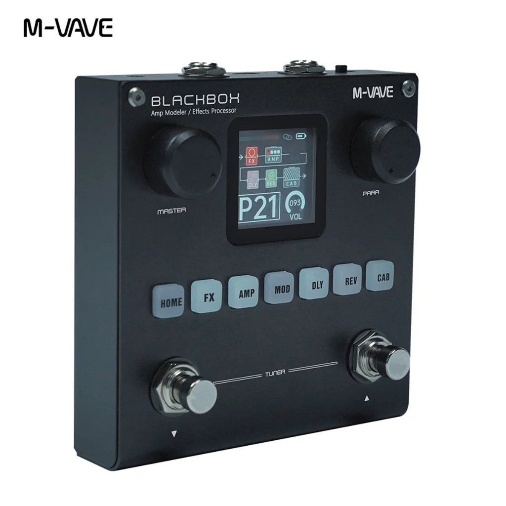 M-VAVE BLACKBOX Pedal de efeito multifuncional para guitarra / baixo （Bateria embutida）, 80 predefinições editáveis em Oferta na Shopee