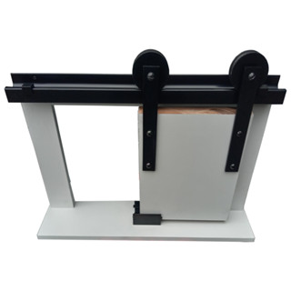 Kit para Porta de Correr até 60cm Trilho Basic Preto Inteiro - 1,20m em Oferta na Shopee