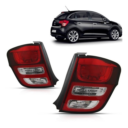 Lanterna Traseira Citroen C3 Bicolor Canto 2013 2014 2015 2016 2017 2018 2019