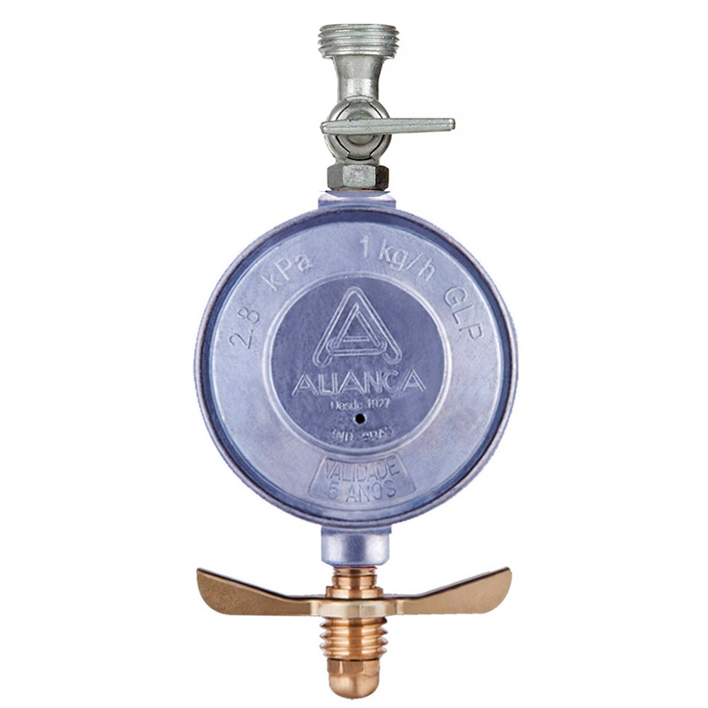 Regulador Registro De Gás Baixa Pressão 1kg/h P/ Mangueira Com Rosca De 1/2 Aliança em Oferta na Shopee