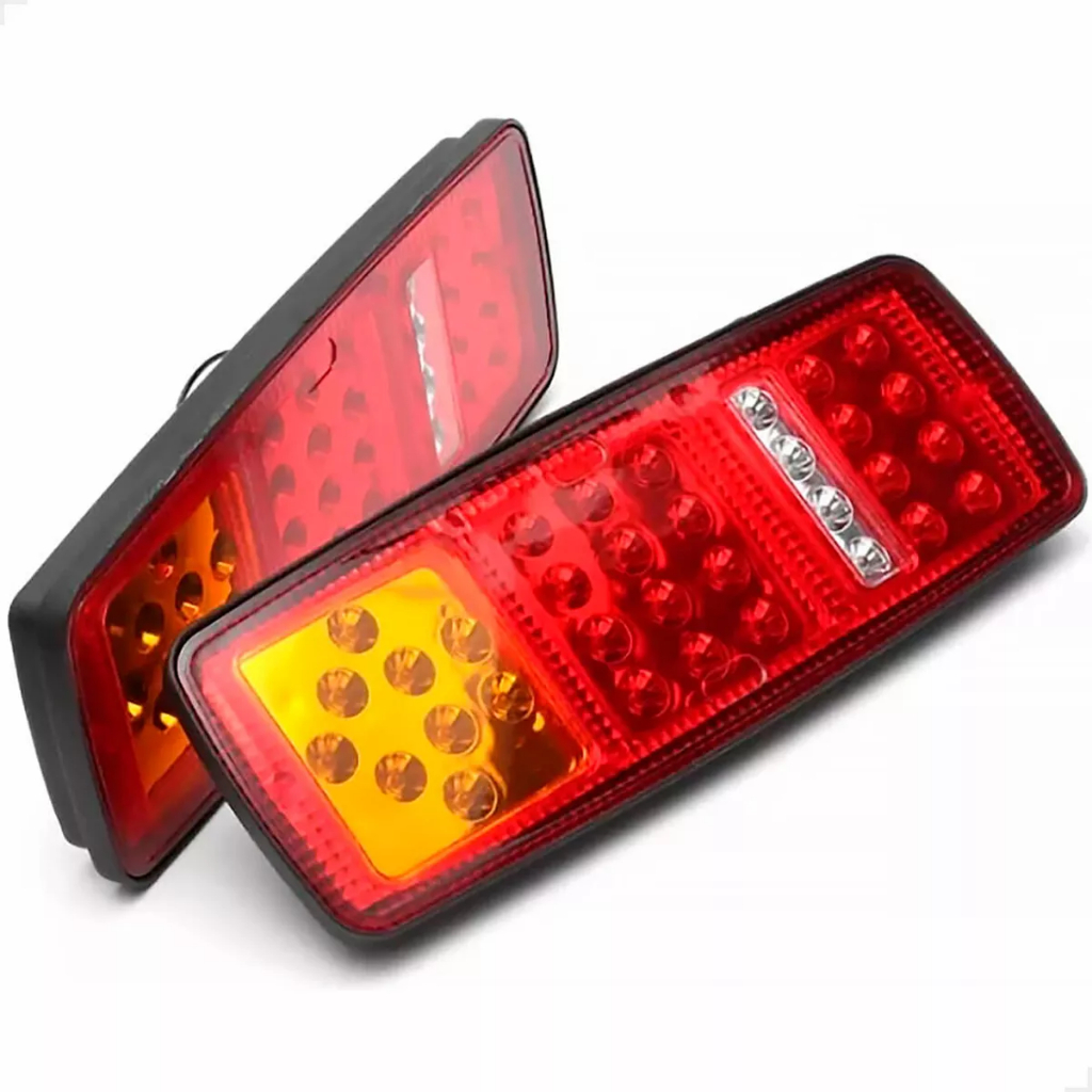 Par de Lanternas Traseiras LED 12/24V para Caminhões Mercedes-Benz – Alta Visibilidade e Durabilidade em Oferta na Shopee