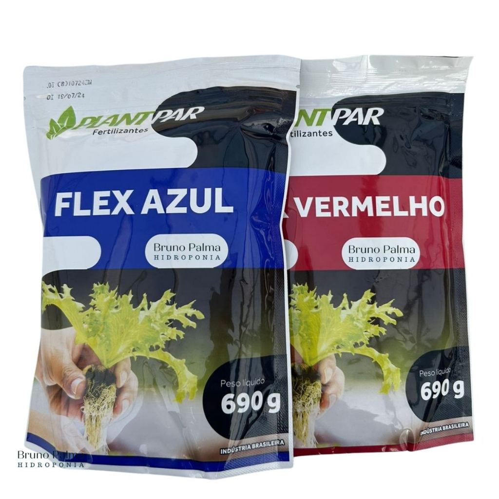 Kit para 1.000 Litros - Solução nutritiva para Hidroponia Flex Vermelho e Azul em Oferta na Shopee