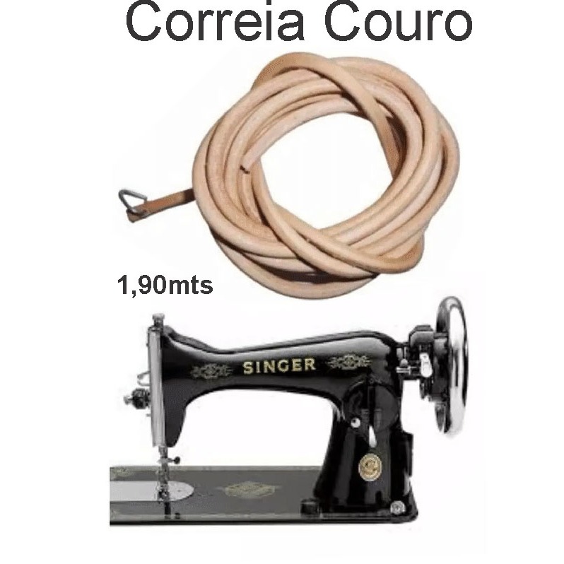 Correia do pedal de couro para Máquina De Costura Antiga Pretinha Singer Elgin Vigorelli domestica de pedal