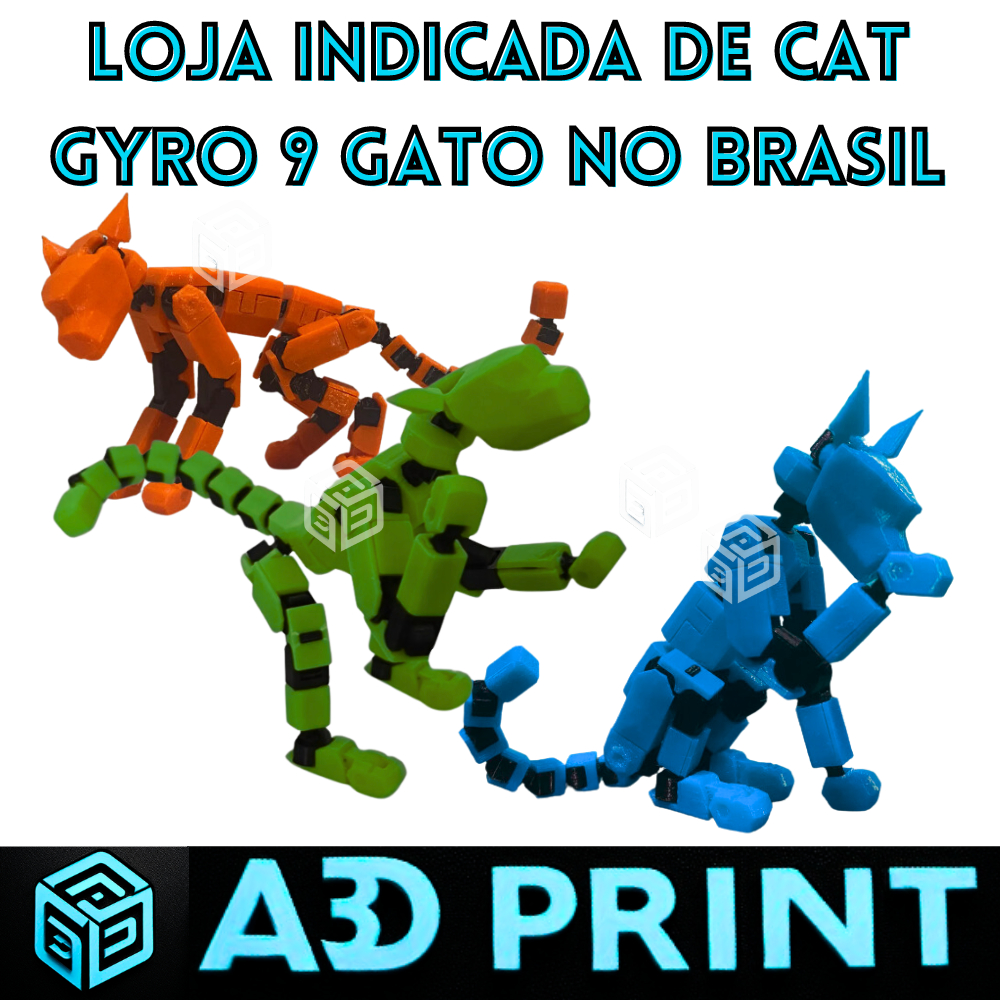Boneco Cat Gyro 9 Gato - Dummy Boneco Articulado Action Figure Brinquedo Educativo Posições 3D em Oferta na Shopee